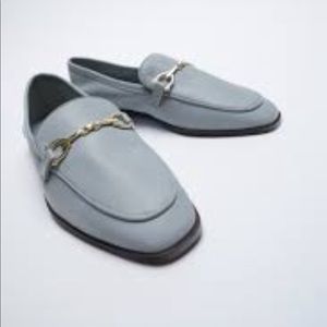 Blue Horsebit Loafers